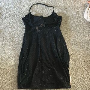 Black Rhinestone Dress